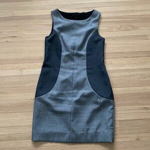 Grey and Black Color Block Dress Sleeveless